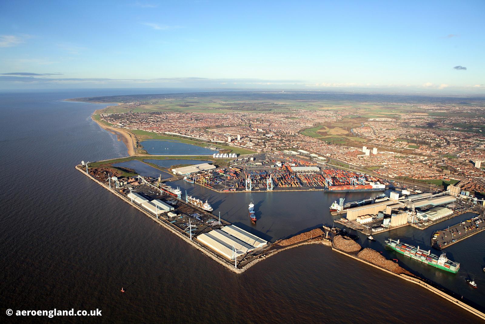 aeroengland aerial photograph of Royal Seaforth Dock Liverpool