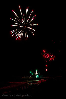 New Year's Day fireworks at Cromer Pier