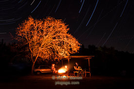 Campfire and Star Trails, Henry Coe State Park, Morgan Hill, CA, USA
