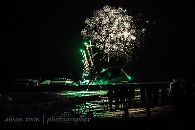 New Year's Day fireworks at Cromer Pier