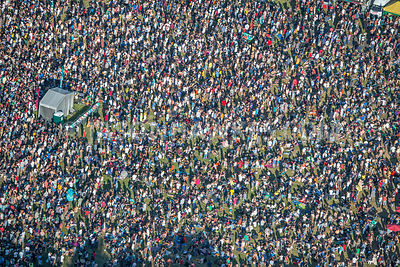Aerial view, crowds, festival, crowded, people,