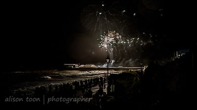 New Year's Day fireworks at Cromer Pier