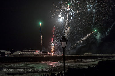 New Year's Day fireworks at Cromer Pier