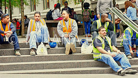 Construction workers in Manhattan