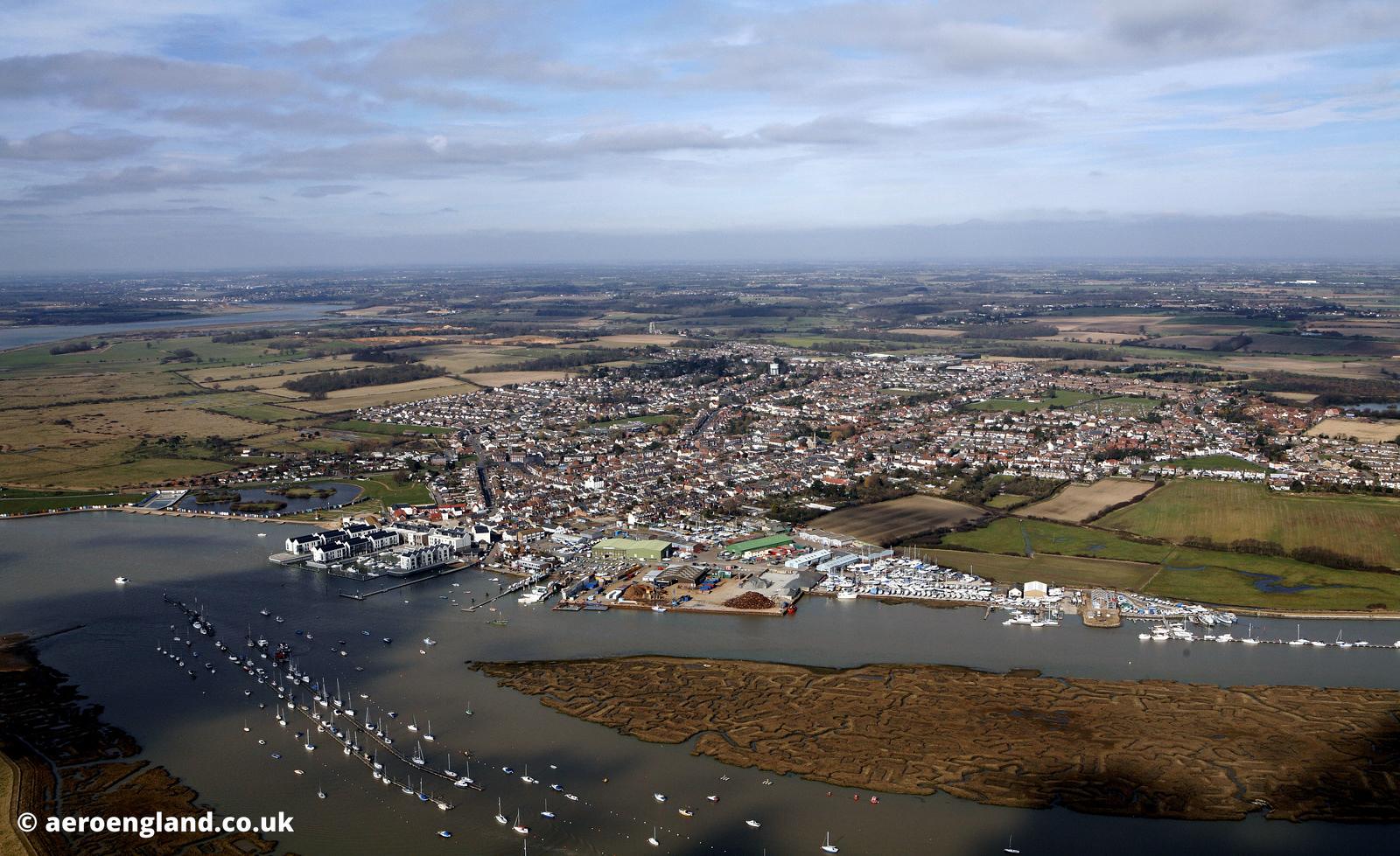 aeroengland aerial photograph of Brightlingsea Essex England UK