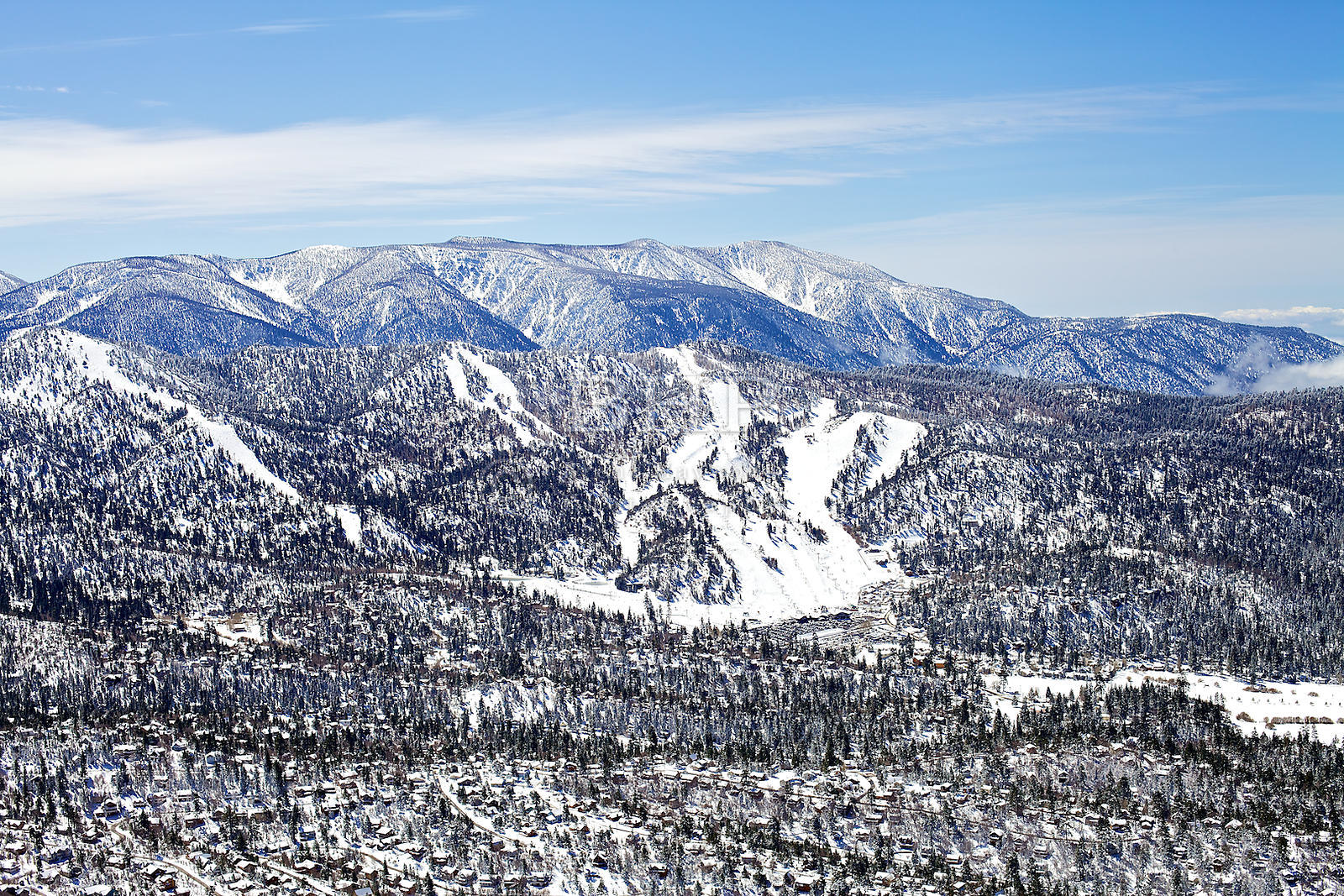 Brent Haywood Photography Big Bear Lake Winter Aerial Photo