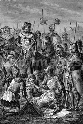 Death of Manfred during Battle of Benevento