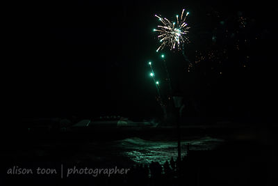 New Year's Day fireworks at Cromer Pier