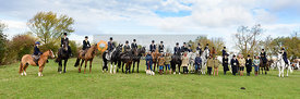 Sidesaddle ladies at the meet. Quorn Hunt Opening Meet 2018