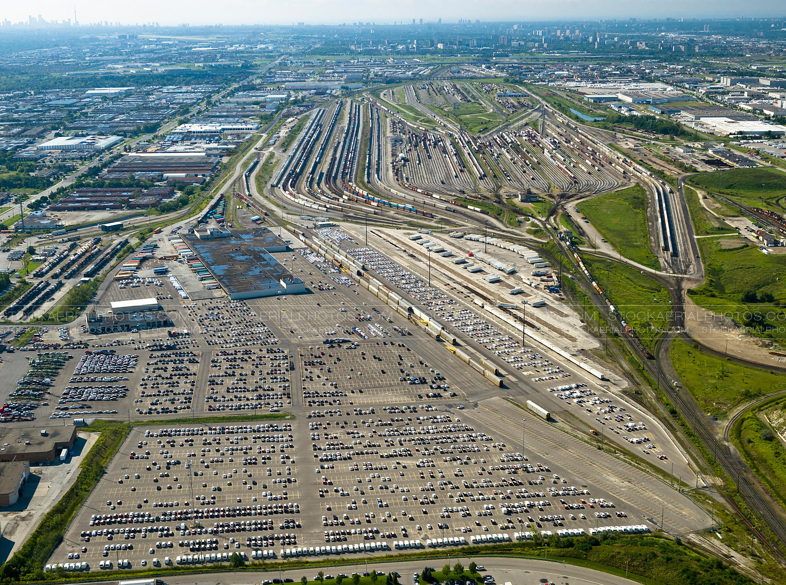Aerial Photo Canadian Pacific Railway Toronto Yard