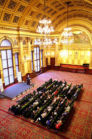 City Chambers, Glasgow and at night Kelvingrove Art Gallery and Museum, Glasgow..21.10.15.Prof Jim Blair, new President of the CIWM..Picture Copyright:.Iain McLean,.79 Earlspark Avenue,.Glasgow.G43 2HE.07901 604 365.photomclean@googlemail.com.www.iainmclean.com.All Rights Reserved.No Syndication