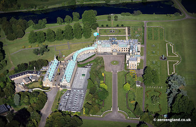 aerial photograph of Welbeck Abbey Nottinghamshire England UK