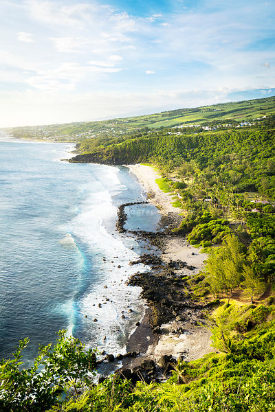 Vue sur la plage de Grand Anse depuis le piton Grand Anse