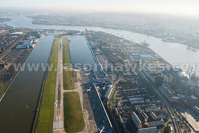 Aerial view of City Airport, London