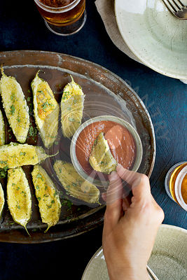 Roasted Poblano Manchego Jalapeno Poppers