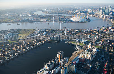 Aerial view of Silvertown, London