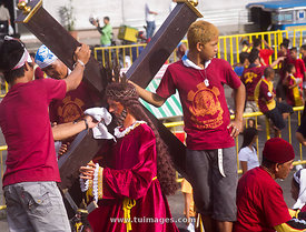 procession of Black Nazarene in Quiapo, Manila Philippines.