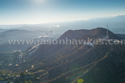 Aerial view of Los Angeles, California. USA