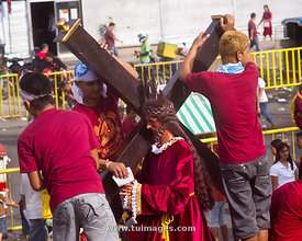procession of Black Nazarene in Quiapo, Manila Philippines.