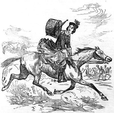 Female major on horseback during Civil War