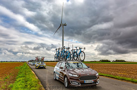 Row of Technical Vehicles - Paris-Tours 2017