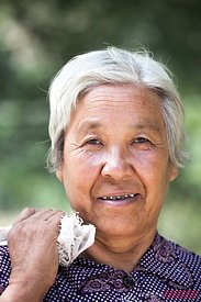 Chinese woman portrait, Jinshanling, China