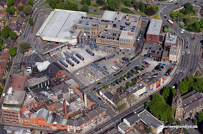 aerial photograph of Marston's ( formerly Wolverhampton & Dudley) Park Brewery Wolverhampton UK