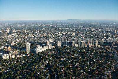 Aerial view of Los Angeles, California. USA