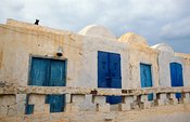 old fondouk or caravanserais, used to give shelter to merchants and pilgrims, Houmt Souq, Jerba, Tunisia