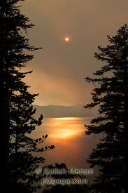 Sunset over Crater Lake, Oregon, USA