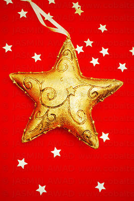 Large star on red background