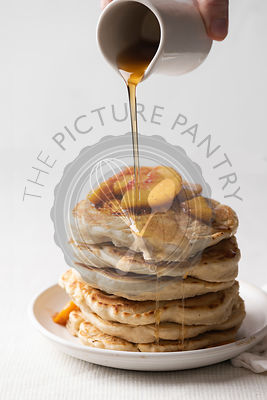Maple Peach Pancakes