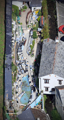 Polperro Model Village Cornwall aerial photograph