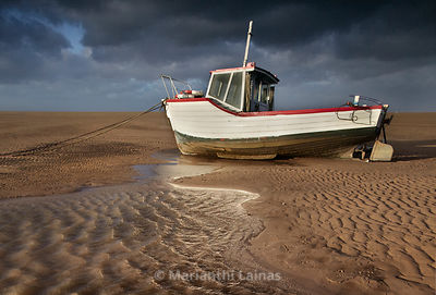 Boat at Meols on a Stormy Day