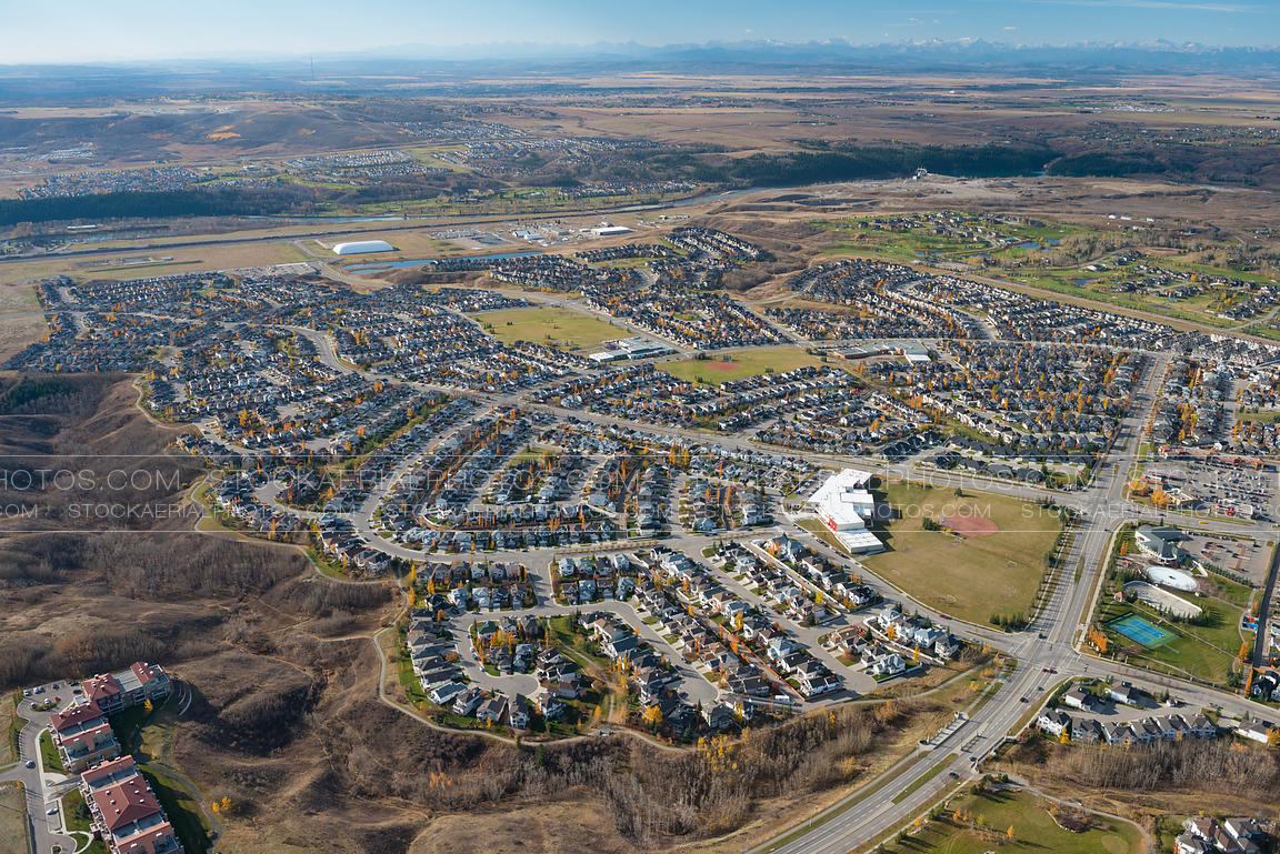 Aerial Photo Tuscany, Calgary