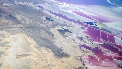 Solar evaporation ponds, Salt Lake, Utah