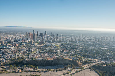 Aerial view of Los Angeles, California. USA
