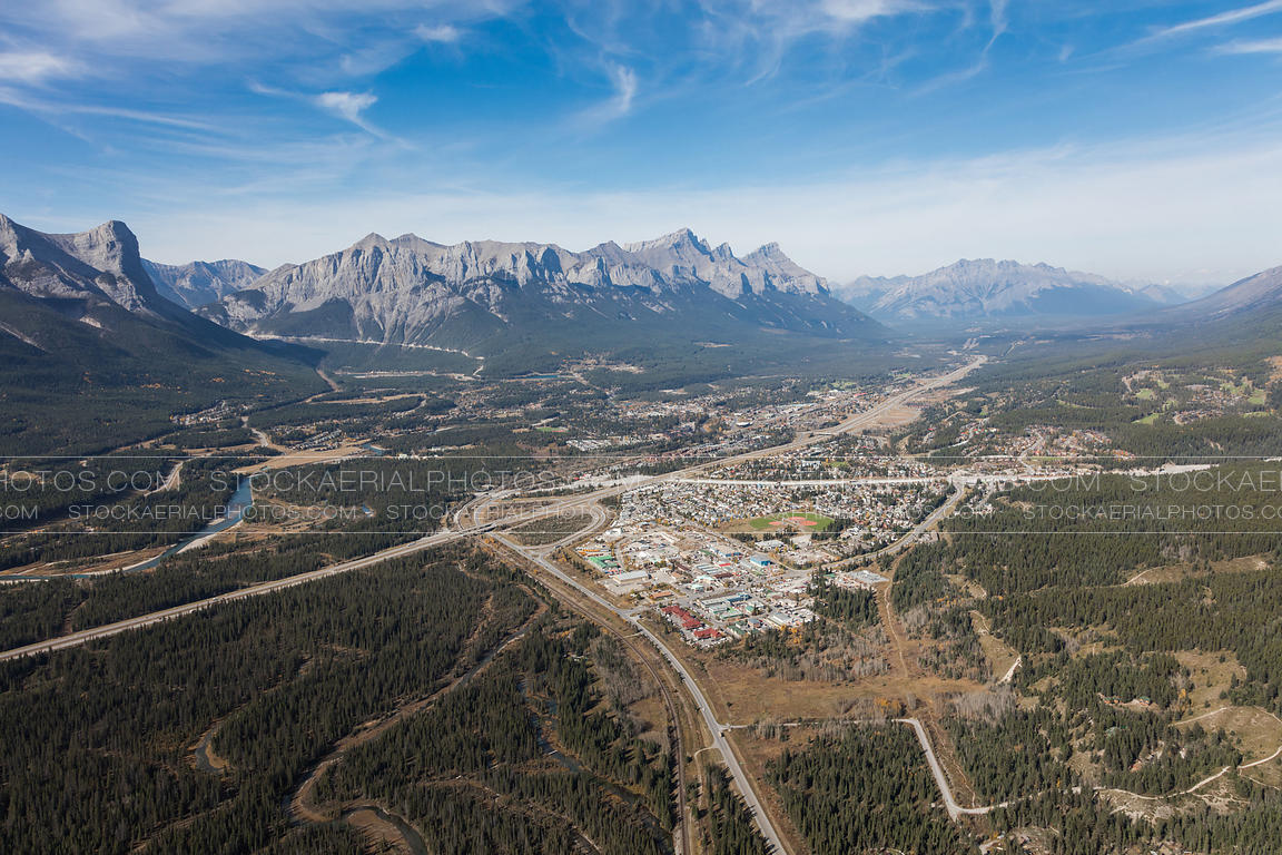 Aerial Photo Canmore, Alberta