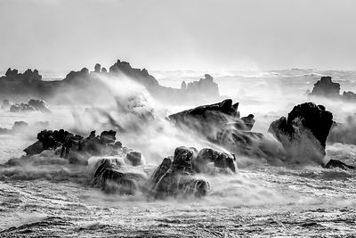 France, Finistère (29), Mer d'Iroise, Iles du Ponant, Parc Naturel Régional d'Armorique, Ile d'Ouessant, Tempête "Ruth" le 8 février 2014