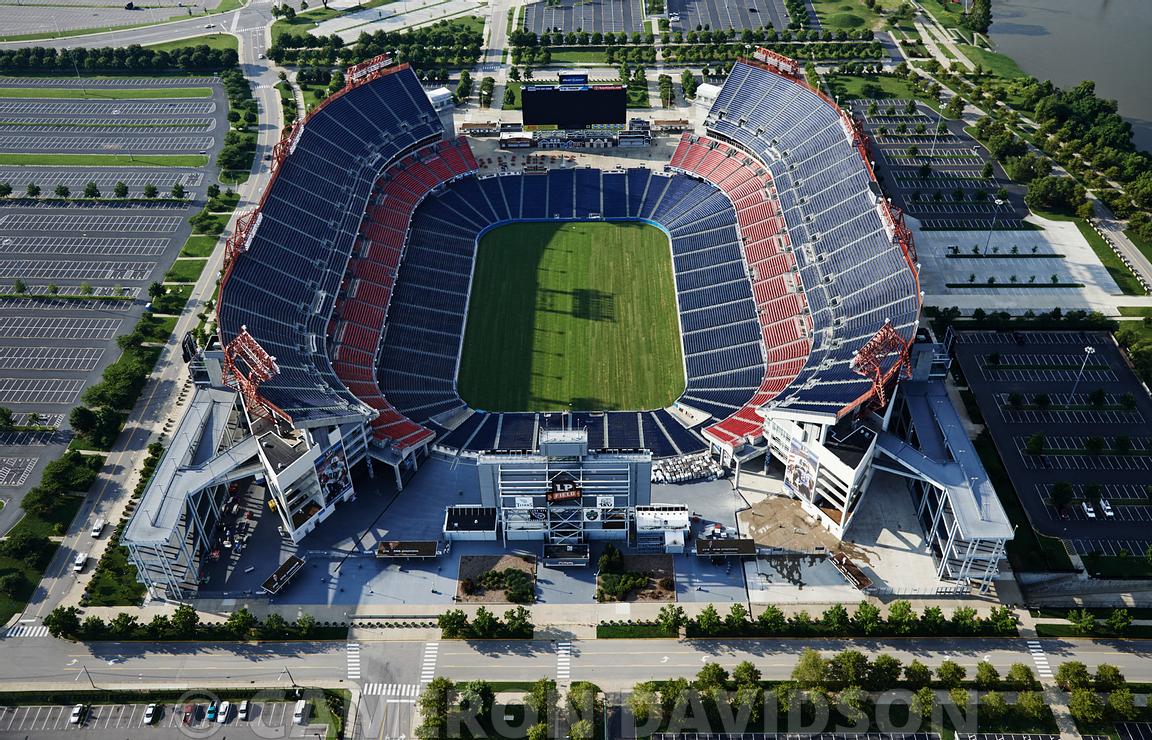 Aerial Stock Aerial photograph of LP field in Nashville, Tennessee
