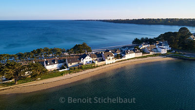 France, Finistère (29), Fouesnant, Cap-Coz (vue aérienne)