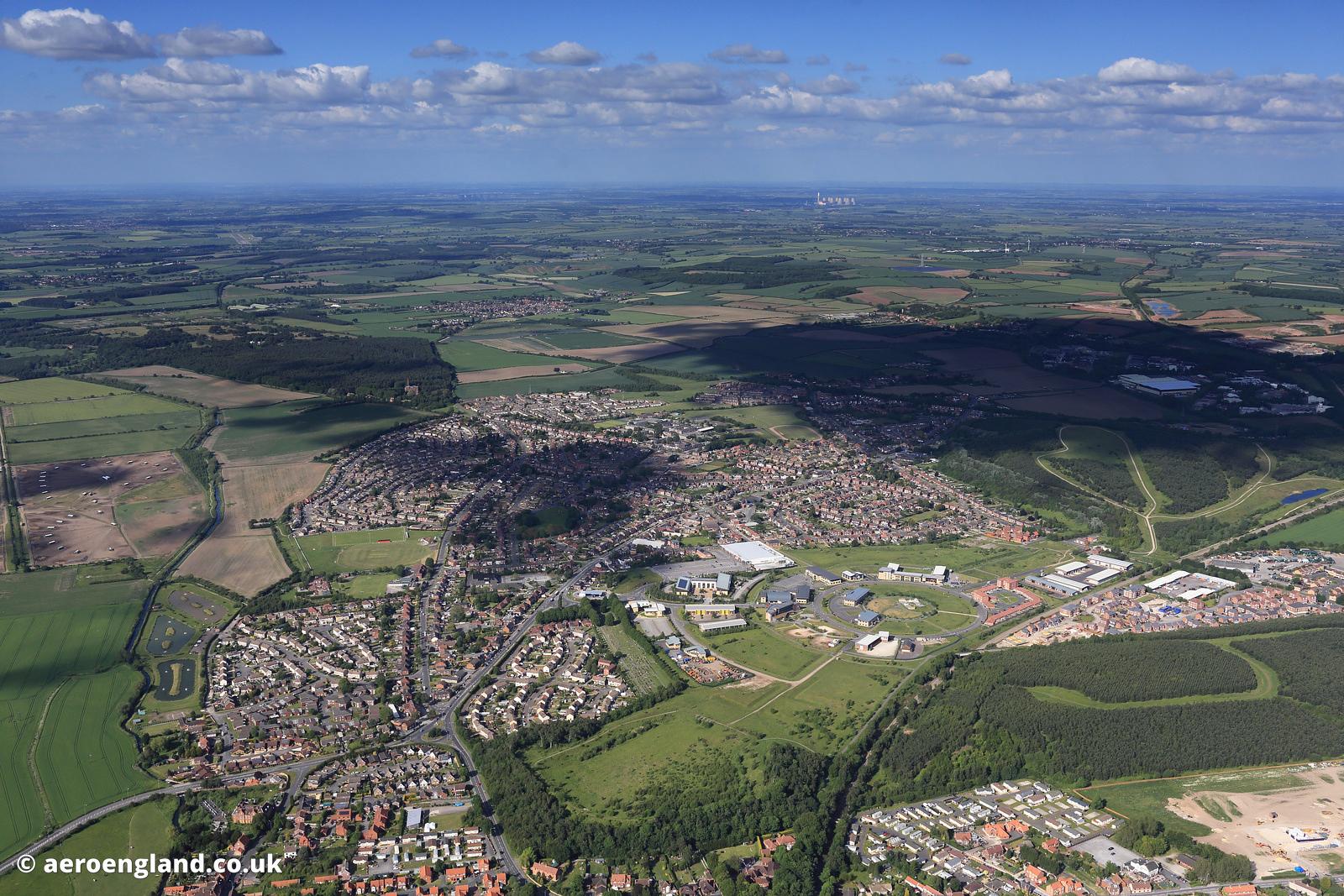 aeroengland aerial photograph New Ollerton Nottinghamshire England UK