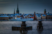 Kall vinter Gamla stan Stockholm