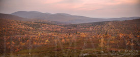 Autumn scenic at dusk
