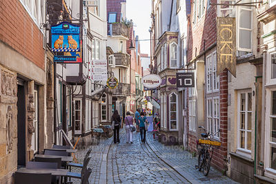 Restaurants, Läden, Schnoor, Schnoorviertel, Bremen