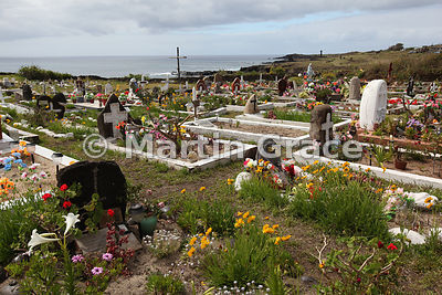 Cemetery at Hanga Roa, Easter Island (Rapa Nui)
