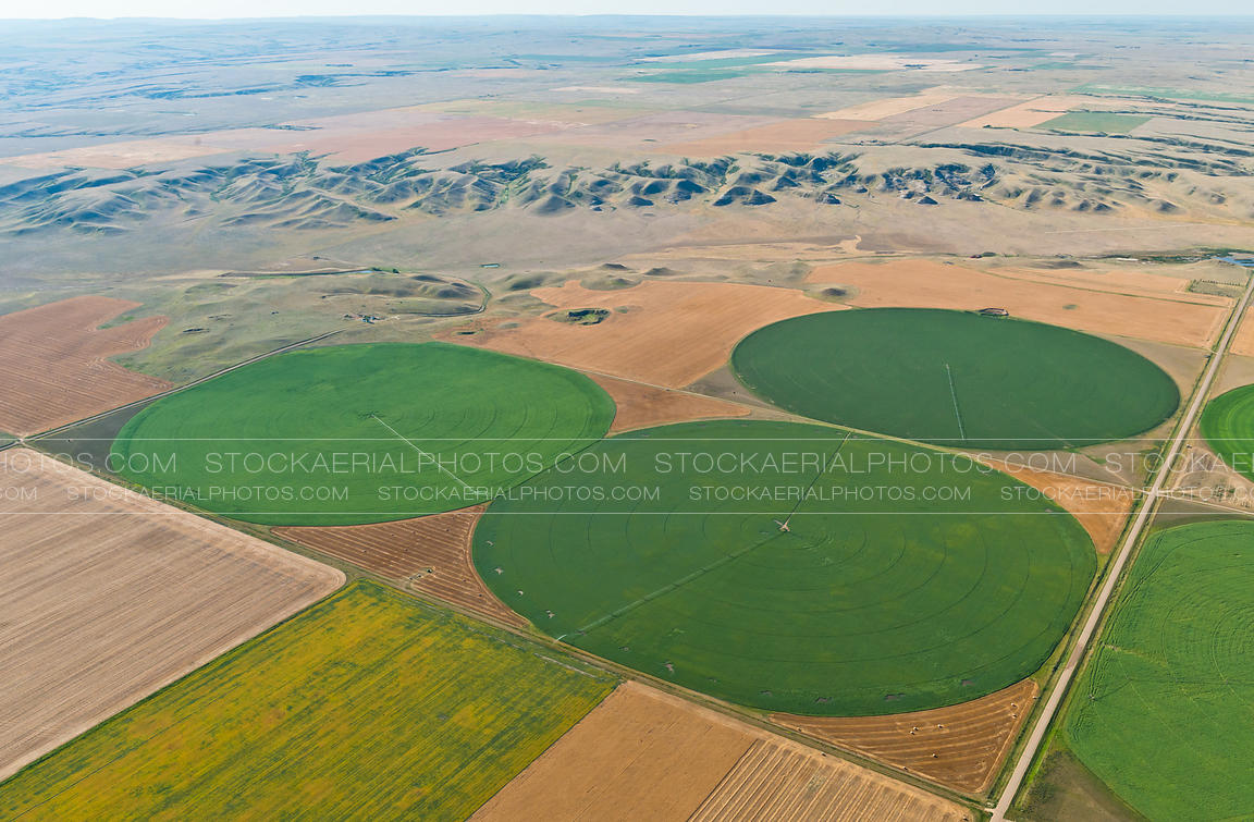 Aerial Photo Circular Farming