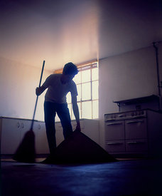 man_sweeping_secrets_under_