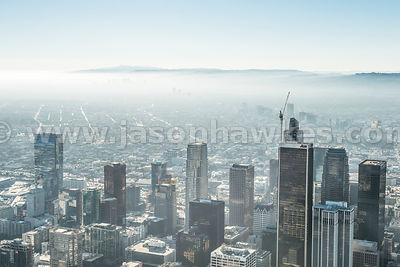 Aerial view of Los Angeles, California. USA