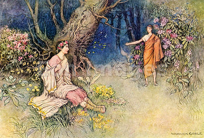 The Meeting in the Wood by Warwick Goble